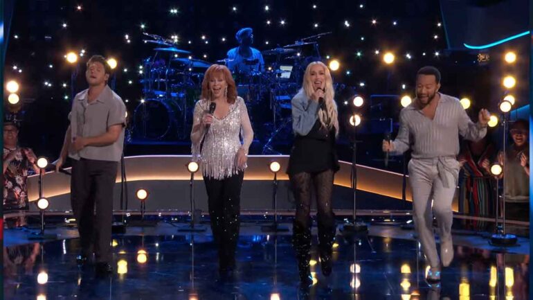 The Voice Coaches Niall, John, Reba and Gwen Perform "Take It Easy" by the Eagles